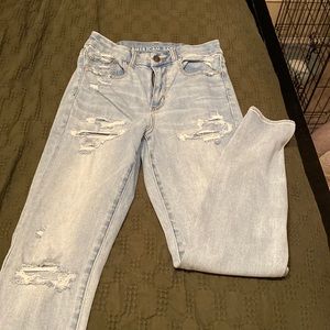 American Eagle Ripped Hi Rise Skinny Jeans